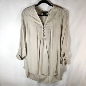 SOLD Calvin Klein Jeans Button Cuff Tunic Khaki